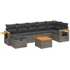 Image de vidaXL - 8-delige - Loungeset - met - kussens - poly - rattan - grijs