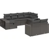 Image de vidaXL - 10-delige - Loungeset - met - kussens - poly - rattan - zwart