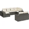 Image de vidaXL - 10-delige - Loungeset - met - kussens - poly - rattan - zwart