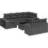 Image de vidaXL - 11-delige - Loungeset - met - kussens - poly - rattan - zwart