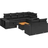 Image de vidaXL - 11-delige - Loungeset - met - kussens - poly - rattan - zwart