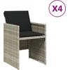 Image de vidaXL - Tuinstoelen - 4 - st - met - kussens - poly - rattan - lichtgrijs
