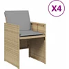 Image de vidaXL - Tuinstoelen - 4 - st - met - kussens - poly - rattan - gemengd - beige