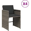 Image de vidaXL - Tuinstoelen - 4 - st - met - kussens - poly - rattan - grijs
