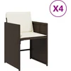 Image de vidaXL - Tuinstoelen - 4 - st - met - kussens - poly - rattan - bruin