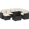 Image de vidaXL - 8-delige - Loungeset - met - kussens - poly - rattan - zwart