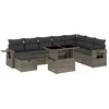 Image de vidaXL - 9-delige - Loungeset - met - kussens - poly - rattan - grijs