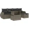 Image de vidaXL - 6-delige - Loungeset - met - kussens - poly - rattan - grijs