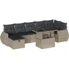 Image de vidaXL - 8-delige - Loungeset - met - kussens - poly - rattan - lichtgrijs