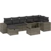 Image de vidaXL - 8-delige - Loungeset - met - kussens - poly - rattan - grijs