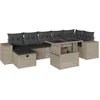 Image de vidaXL - 8-delige - Loungeset - met - kussens - poly - rattan - lichtgrijs