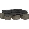 Image de vidaXL - 8-delige - Loungeset - met - kussens - poly - rattan - grijs