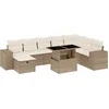 Image de vidaXL - 9-delige - Loungeset - met - kussens - poly - rattan - beige