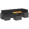 Image de vidaXL - 8-delige - Loungeset - met - kussens - poly - rattan - zwart