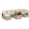 Image de vidaXL - 8-delige - Loungeset - met - kussens - poly - rattan - beige