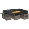 Image de vidaXL - 8-delige - Loungeset - met - kussens - poly - rattan - grijs
