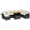 Image de vidaXL - 9-delige - Loungeset - met - kussens - poly - rattan - zwart