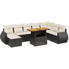 Image de vidaXL - 9-delige - Loungeset - met - kussens - poly - rattan - zwart