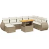 Image de vidaXL - 9-delige - Loungeset - met - kussens - poly - rattan - beige