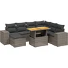 Image de vidaXL - 8-delige - Loungeset - met - kussens - poly - rattan - grijs