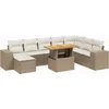 Image de vidaXL - 9-delige - Loungeset - met - kussens - poly - rattan - beige