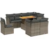 Image de vidaXL - 9-delige - Loungeset - met - kussens - poly - rattan - grijs