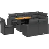 Image de vidaXL - 9-delige - Loungeset - met - kussens - poly - rattan - zwart