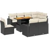 Image de vidaXL - 9-delige - Loungeset - met - kussens - poly - rattan - zwart