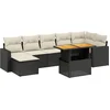 Image de vidaXL - 8-delige - Loungeset - met - kussens - poly - rattan - zwart