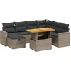 Image de vidaXL - 8-delige - Loungeset - met - kussens - poly - rattan - grijs
