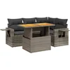 Image de vidaXL - 5-delige - Loungeset - met - kussens - poly - rattan - grijs