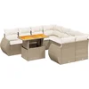 Image de vidaXL - 9-delige - Loungeset - met - kussens - poly - rattan - beige