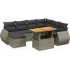 Image de vidaXL - 8-delige - Loungeset - met - kussens - poly - rattan - grijs