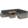 Image de vidaXL - 10-delige - Loungeset - met - kussens - poly - rattan - grijs