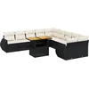 Image de vidaXL - 11-delige - Loungeset - met - kussens - poly - rattan - zwart