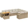 Image de vidaXL - 10-delige - Loungeset - met - kussens - poly - rattan - beige