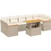 Image de vidaXL - 8-delige - Loungeset - met - kussens - poly - rattan - beige