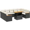 Image de vidaXL - 11-delige - Loungeset - met - kussens - poly - rattan - zwart