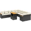 Image de vidaXL - 11-delige - Loungeset - met - kussens - poly - rattan - zwart