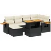 Image de vidaXL - 8-delige - Loungeset - met - kussens - poly - rattan - zwart