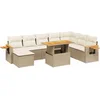 Image de vidaXL - 9-delige - Loungeset - met - kussens - poly - rattan - beige