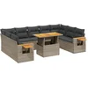 Image de vidaXL - 11-delige - Loungeset - met - kussens - poly - rattan - grijs