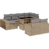 Image de vidaXL - 11-delige - Tuinset - met - kussens - poly - rattan - beige