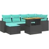 Image de vidaXL - 11-delige - Tuinset - met - kussens - poly - rattan - beige