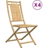 Image de vidaXL - Opklapbare - stoelen, - 4 - stuks, - 46x66x99 - cm, - bamboe