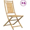 Image de vidaXL - Tuinstoelen - 6 - st - inklapbaar - 46x66x99 - bamboe