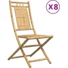 Image de vidaXL - Tuinstoelen - 8 - st - inklapbaar - 46x66x99 - bamboe