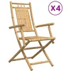 Image de vidaXL - Tuinstoelen - 4 - st - inklapbaar - 53x66x99 - bamboe