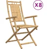 Image de vidaXL - Tuinstoelen - 8 - st - inklapbaar - 53x66x99 - bamboe