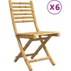 Image de vidaXL - Tuinstoelen - 6 - st - inklapbaar - 43x54x88 - bamboe